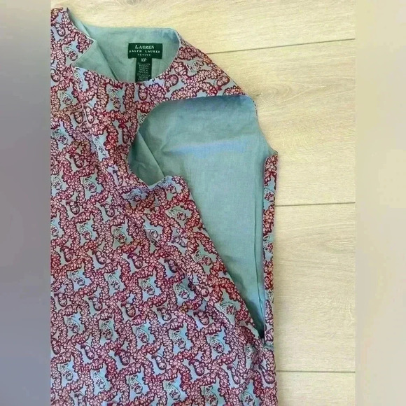 Ralph Lauren petite sleeveless pattern colorful dress 10p like new condition - Picture 4 of 8